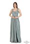 Women's Thick Strap Gilded Fabric Detailed Evening Dress Wedding Dress