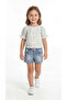 Striped Ruffled Girls' Top and Bottom Set - 3