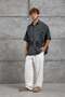 Men's Shirt Horse Figure Print Washable Smoked Oversize Printed Tencel Fabric - 3