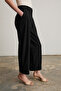 Grazia women's soft textured woven fabric balloon leg black pants - 3