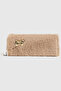 Plush Fabric Bowknot Detailed Pencil Case and Makeup Bag with Pearls - Aesthetic Soft Organizer - 2