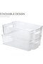 8 Pack Clear Stackable Storage Bins, Organizer Boxes with Handle for Kitchen Organization, - 2