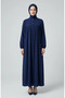 Aerobin Fabric Relaxed Fit Dress with Pockets 0278-07 Light Navy Blue - 2