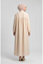 Aerobin Fabric Relaxed Fit Dress with Pockets 0278-03 Beige - 4