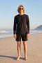 Men's Long Sleeve Swim Pool T-Shirt Sea Surf T-Shirt 26901 Black - 5