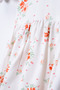 White Orange Floral Watermelon Sleeves Girls' Dress - 4