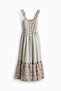 Flared-skirt smocked dress - 3