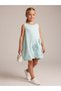 Girl's Floral Appliqué Balloon Shape Dress