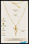 Bow Model Sequin Chain Steel Necklace |   Gold Color |   Women's Necklace Accessory - 6