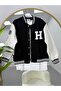 H Printed College Jacket