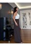 Brown Striped Single Pleat Design Palazzo Trousers - 8
