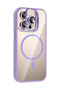 Ilkeshop iPhone 15 Pro Max Cover with Remim Lens and Magsafe Stand (143524) - Lilac - 2