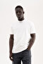 Men's Stylish Basic Oversize Modal T-Shirt Ecru - 2