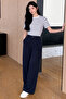 Your Name Striped Short Sleeve T-Shirt Crew Neck Soft Textured Basic Casual Top - 2