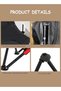 Folding Camping Chair with Removable Footrest & Adjustable Backrest 65x110x97cm | 4 Reclining Positions Portable Outdoor Lounge Chair with Carry Bag & Side Pocket for Camping, Beach - 7