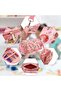 Knitting and Sewing Organizer Bag - Handicraft Organizer Bag - Pink Cosmetic Patterned Portable, Multi - 2
