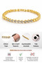 Women's Gold Color Star Detailed Zircon Stone Minimal Stylish Bracelet Modern Elegant - 5
