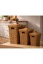 Set of 3, 3 Sizes, Wicker Lid, Square Potato Onion Kitchen Presentation Crisper, Mesh Basket, Decorative Umbrella Holder - 4