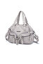 Gray Small Size Multi-Pocket Long Strap Women's Daily Hand and Shoulder Bag - 2