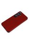 Ilkeshop New Galaxy S24 Case Loop Leather Silicone (92619) - Red - 4