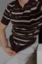 Men's Shirt Collar Striped Detail T-Shirt Ts04-10502 - 4