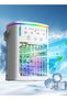 Home Office Outdoor Space-Saving Portable Fan, 3-In-1 Spray Cooling Humidifier RGB Light With Remote Control, Quiet Fan