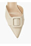 Women Buckle Detail Kitten Heel Pointed Toe Shoes - 4