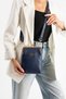 Navy Blue Women's Scholarship Crossbody Bag with Gold Accessories, Adjustable Crossbody Strap, Faux Leather Shoulder and Crossbody Bag