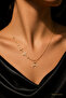 Fullydesign Zircon Baguette Stone Steel Necklace