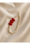 Pearl and Red Heart Phone Charm |   Coquette Phone Charm Phone Strap |   Y2K Cute Bead Charm - 4