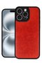 Ilkeshop New iPhone 16 Pro Max Case Aras Leather Cover (205521) - Red