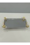 Figured, Metal Legs, Metal Handles, Stainless Steel Rectangular Tray Luxury Presentation Tray - 4