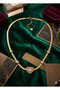 Very Beautiful Gold Look Heart Charm Beautiful Design Necklace - 2