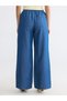 Vizyon New Season Elastic Waist Wideleg Women's Jean Trousers - 4