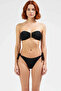 Women's Bikini Set Textured Knitted Fabric Strapless Top Without Underwire Thong Bottom Regular Waist - 4