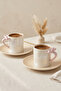 Fiyonk 4 Piece 2-Person Porcelain Coffee Cup Set 100 ml - 3