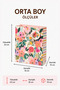 20 Pcs (23 X 18 X 10 cm) - Pastel Pink Floral Medium Cardboard Gift Bag - 2