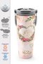Special for Mother's Day, Mother-Daughter Patterned Steel Thermos with Straw and Direct Drinking Feature 900 ml 387