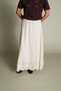 Fisto Detailed Elastic Waist Long Cotton Skirt Natural - 3