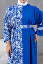 Straight-Cut Dress with a Belt and Embellishments, Suitable for Sizes 38-48. - 2