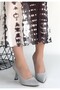 Women's High Heel Shoes Silver Satin Classic Stylish Meyli - 2