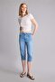 High Waist Pocketed Jean Capri H6237Ax26Sm