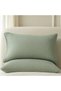 100% Cotton Muslin 4 Layer Bedspread Pike Double Size 230X240 Cm. Green Color - 2 Pillowcases 50X70 Cm. - 4