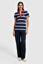 Women's Navy Blue T-Shirt 50265063-Vr033 - 4