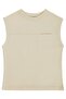 Basic Zero Sleeve T-Shirt for 2-5 Years - Ecru