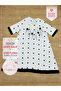 Plus Size Polka Dot Asymmetrical Cut Loose Dress Capri Sleeve Comfortable Fit Women's Dress - 2