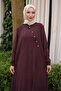 Plum Buttoned Tunic Trouser Suit - 3