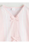 Girl's pajama top with white bow detail - 3