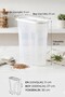 6 Pcs 6 Liter Food and Grain Storage Container Pantry Box Set of 6 Luxury Stylish Box White - 7