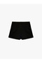 Crepe Scuba Fabric Accessory Button Detailed Mini Short Skirt - 5